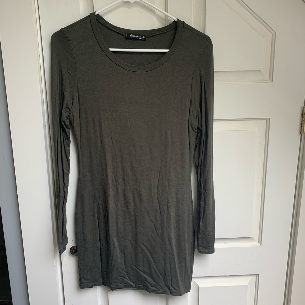 Nanamacs olive colored bodycon.